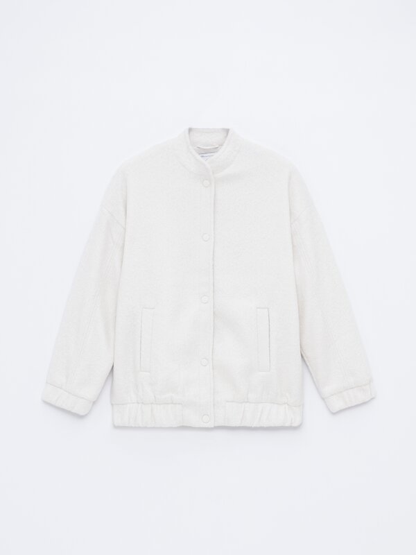 Chaqueta bomber de paño