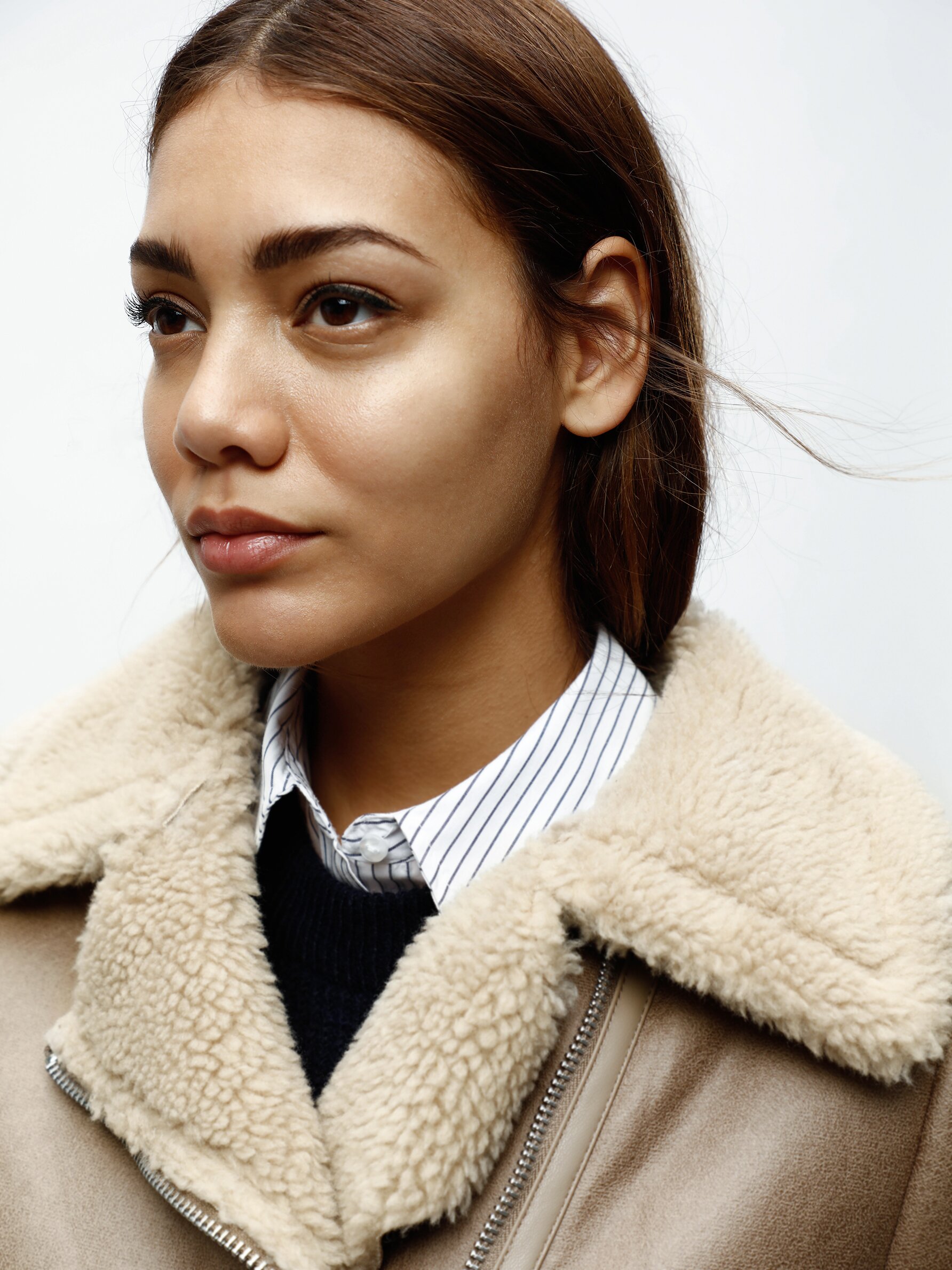 double faced jacket beige