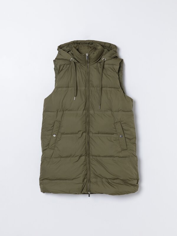 Long puffer gilet