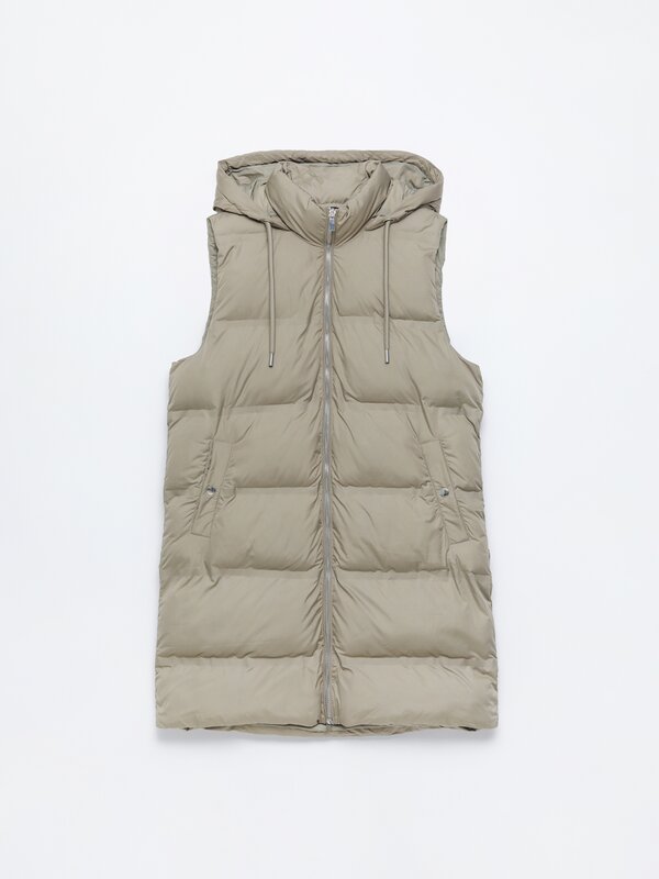 Long puffer gilet
