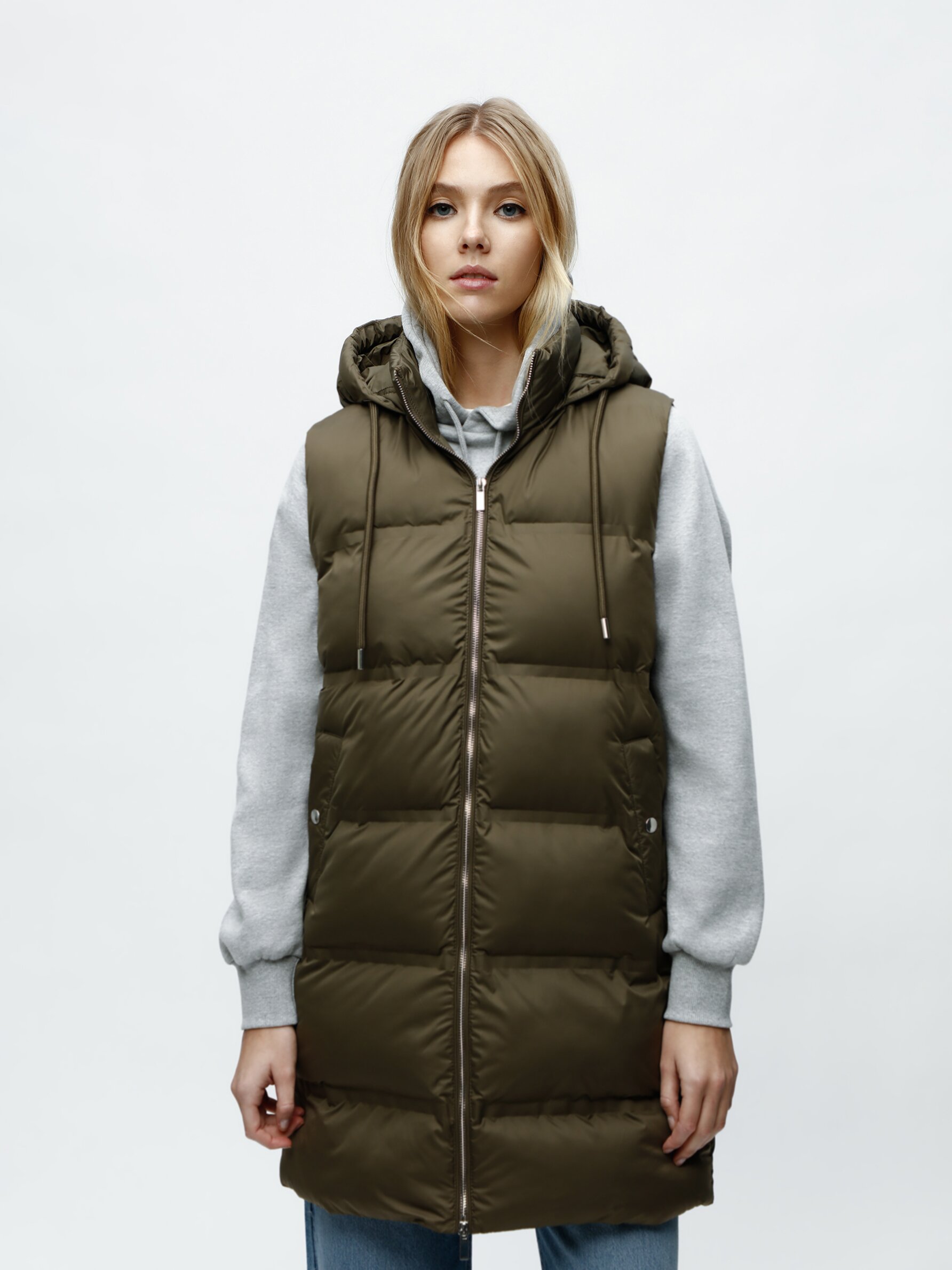 Long puffer gilet - - | Lefties Turkey