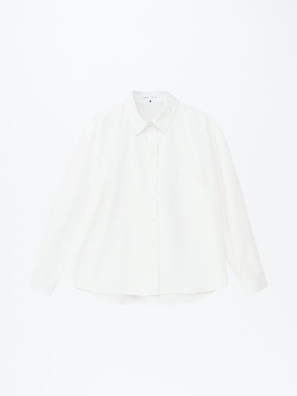 Long sleeve poplin shirt