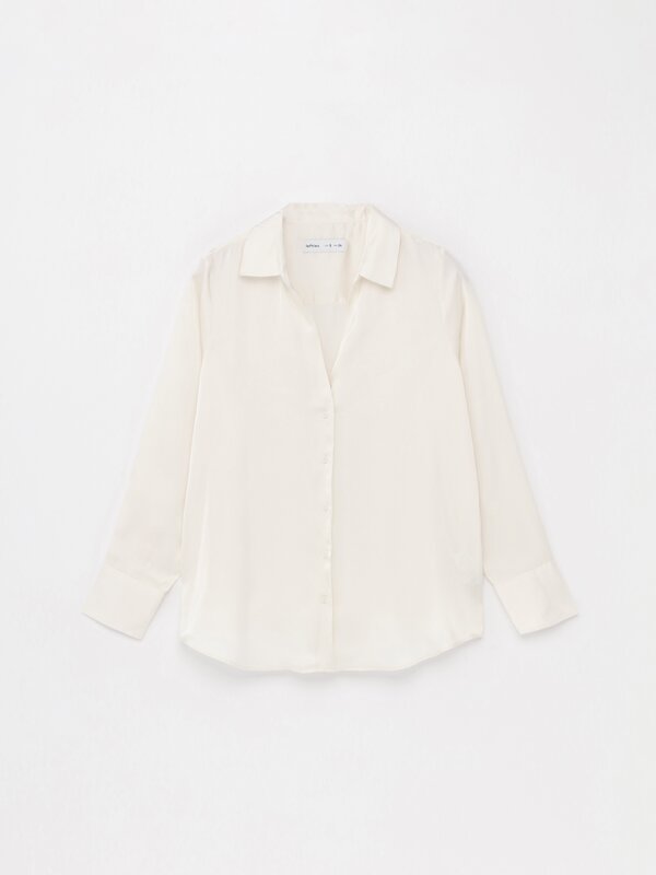 Long sleeve satin shirt