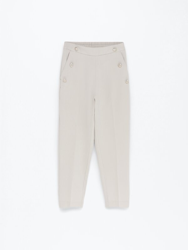 Joggers with button details