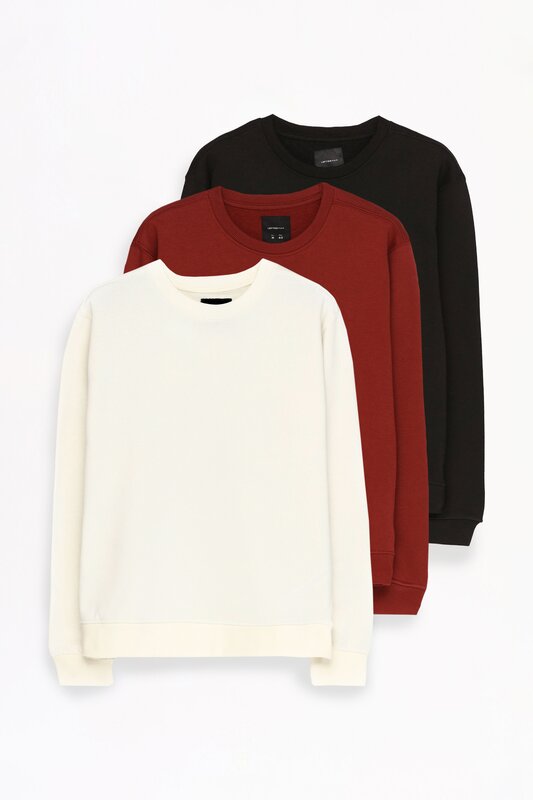 Pack of 3 basic sweatshirts