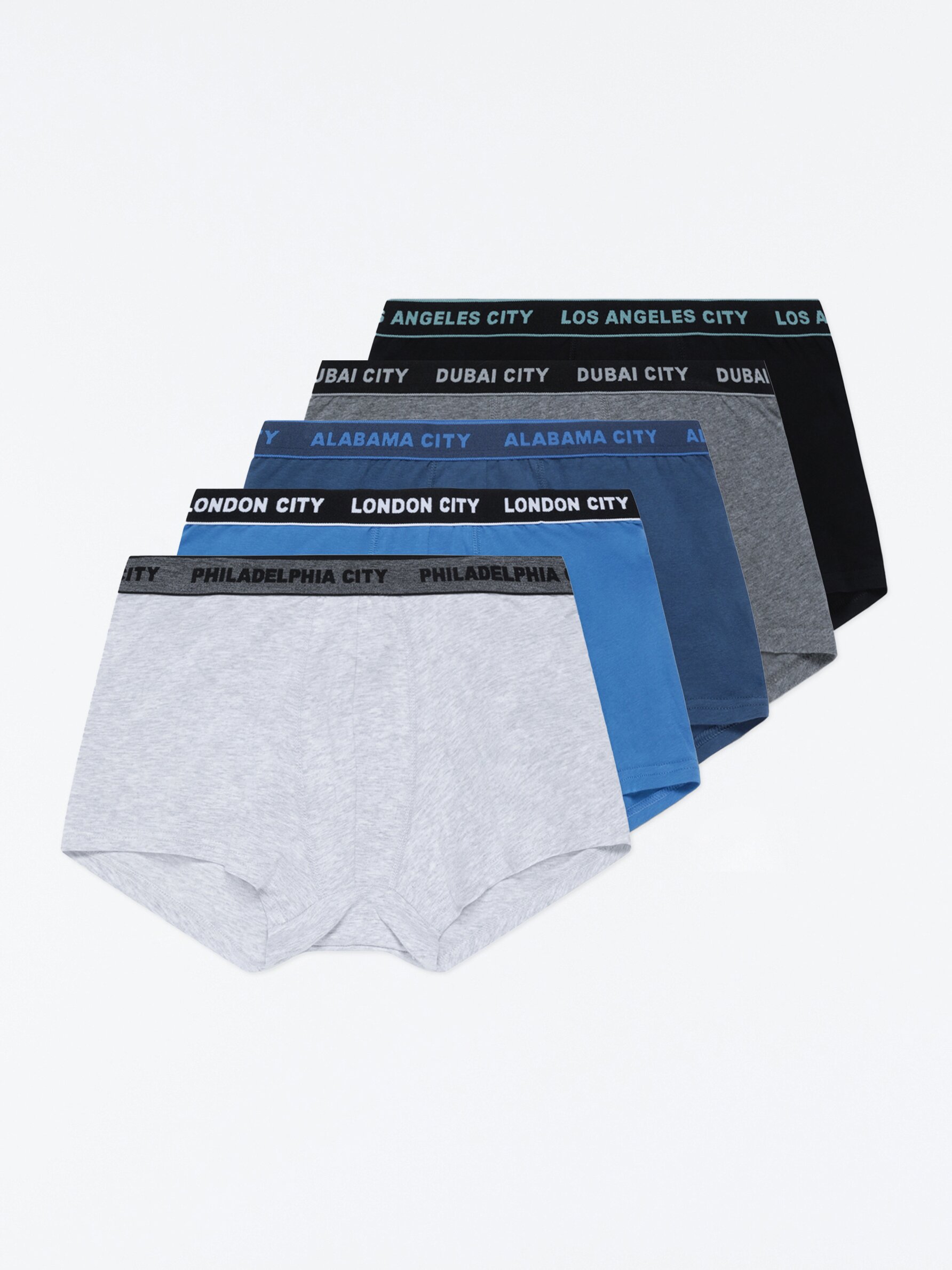 Pack of 5 pairs of plain boxers - Briefs - UNDERWEAR, PYJAMAS - Man 