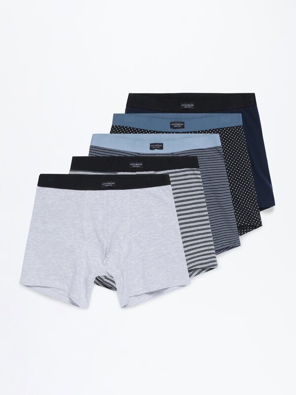 Pack of 5 assorted long boxers