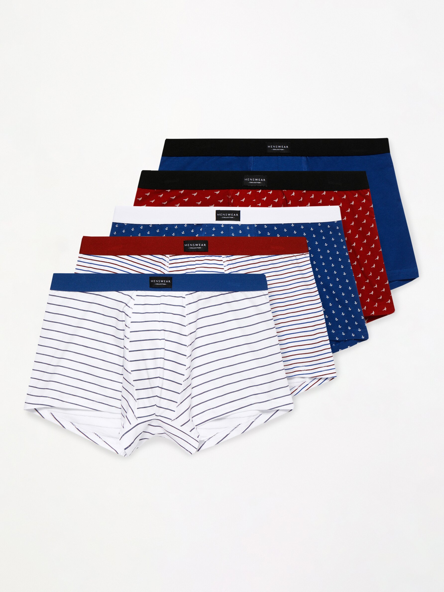 Pack of 5 contrast boxers