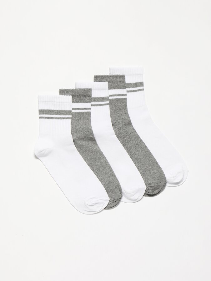 5-Pack of long ankle socks