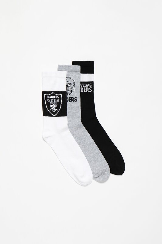3-Pack of NFL Las Vegas Raiders socks