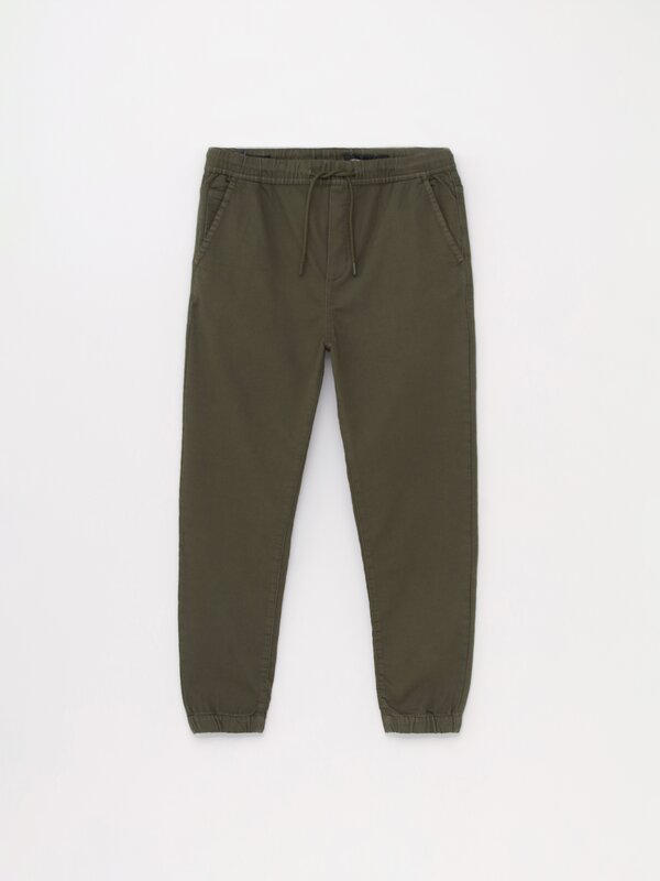 Comfort jogger jeans with elastic