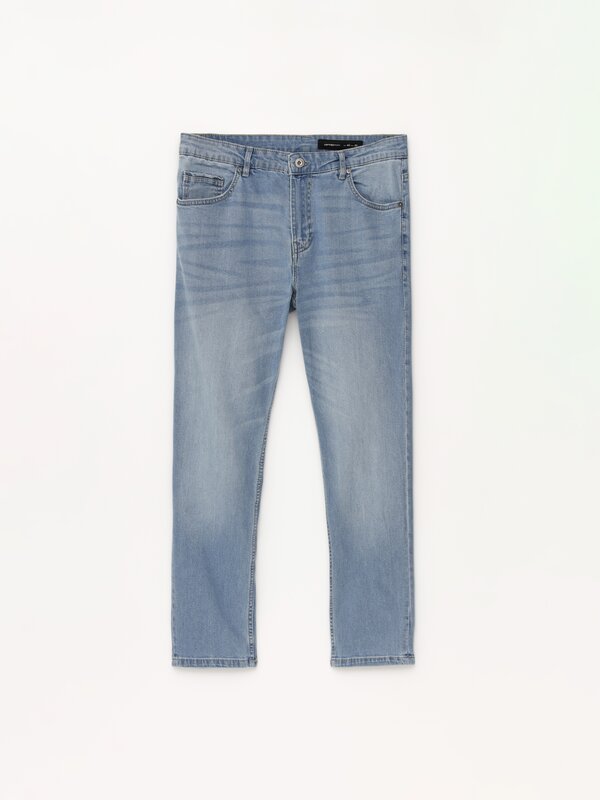 Cropped slim fit comfort jeans