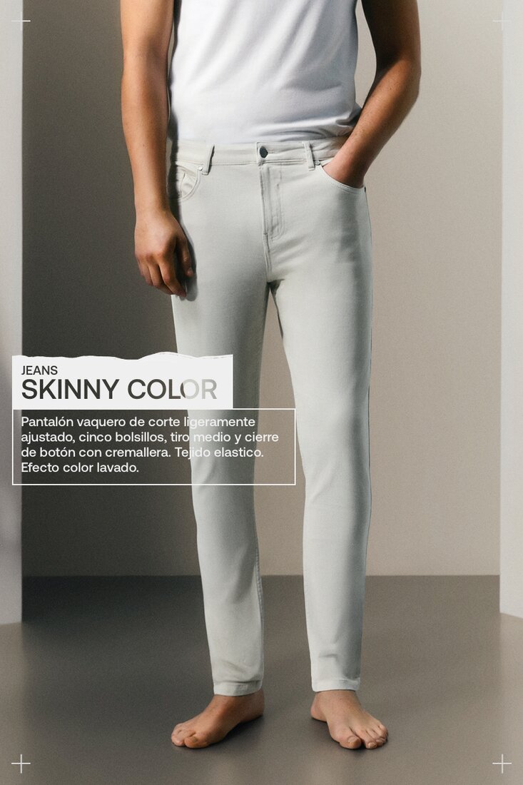 Jeans super skinny rotos hombre 2025
