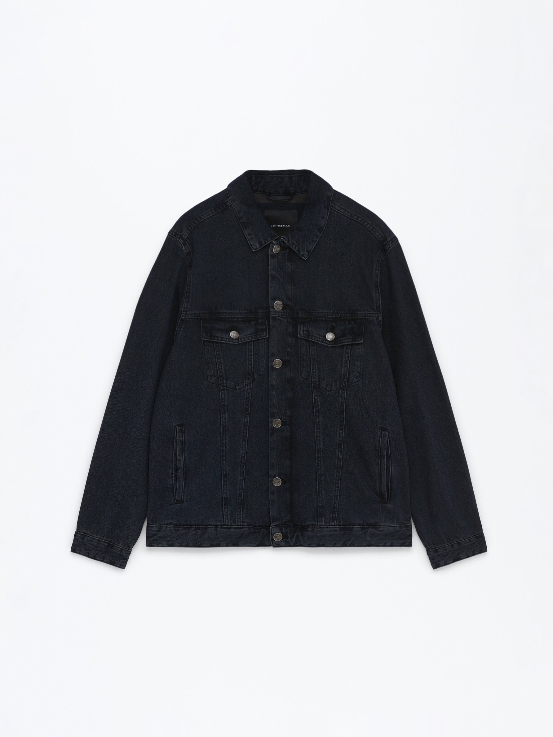 Black denim jacket mens sales h&m