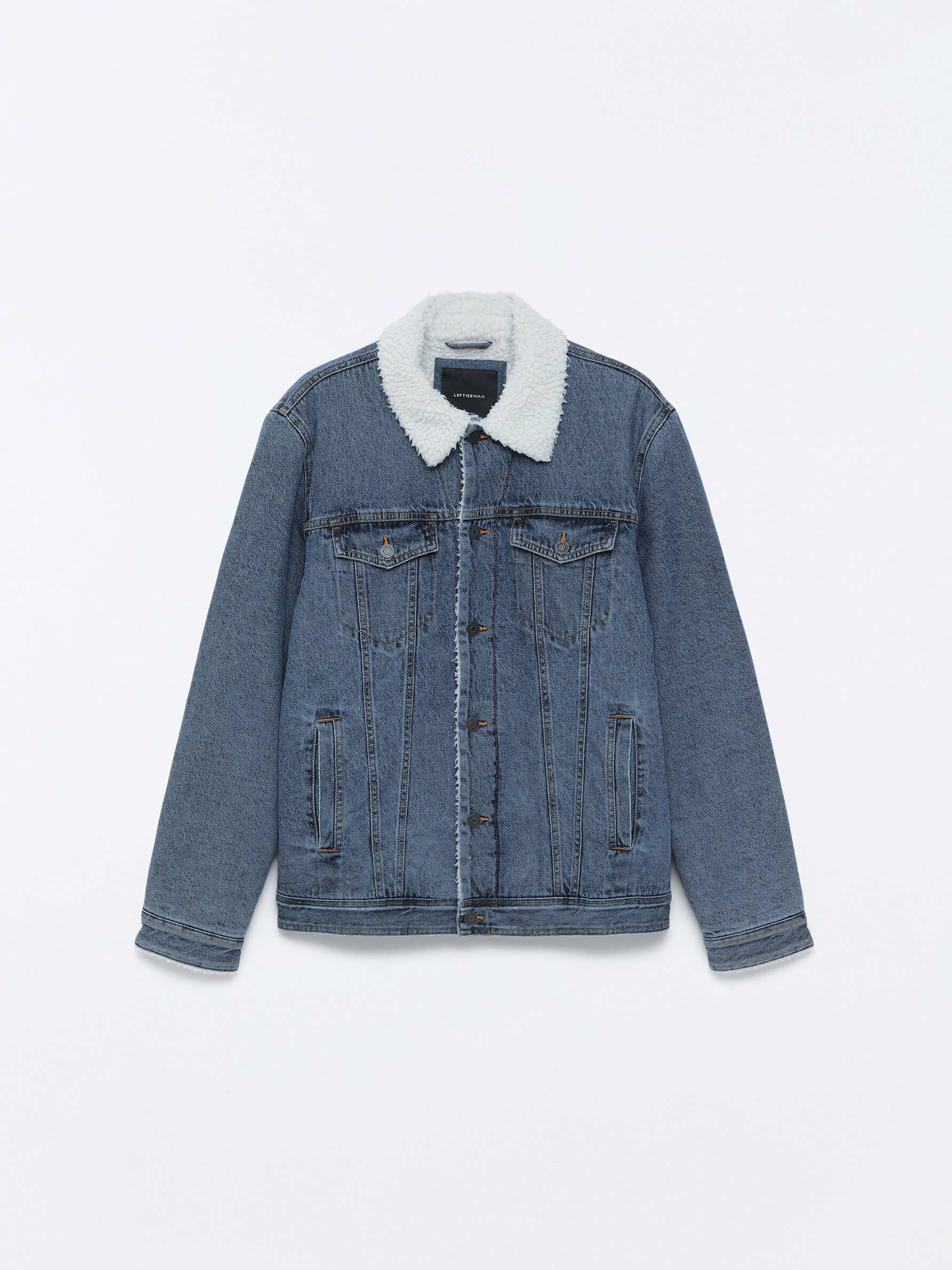 Faux sherpa denim sales jacket