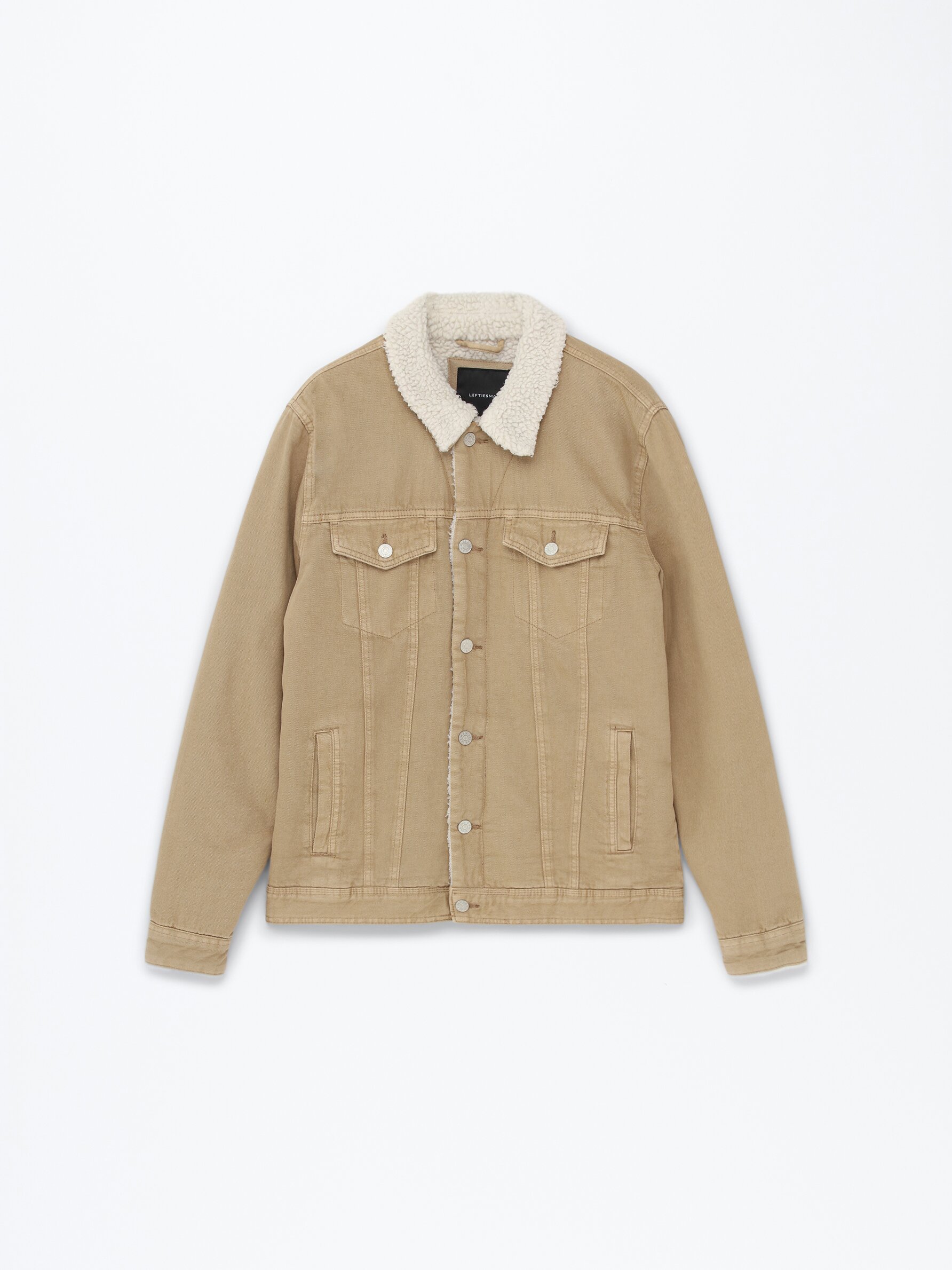 Denim jacket faux hot sale shearling