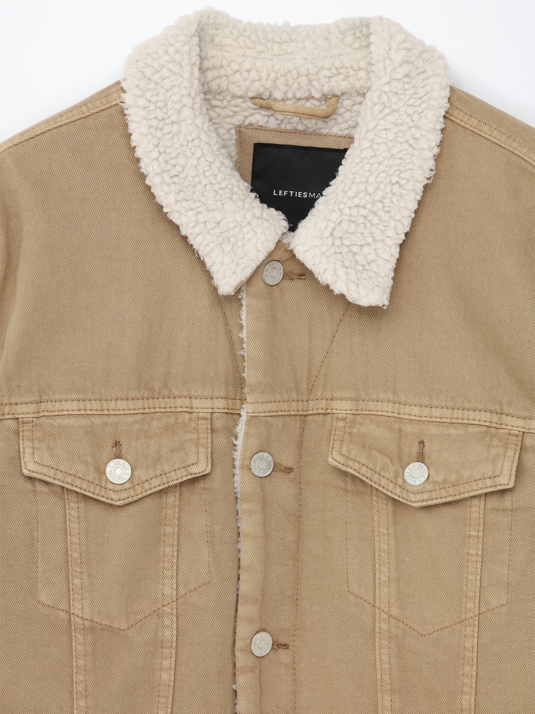 Sherpa denim hot sale jacket h&m