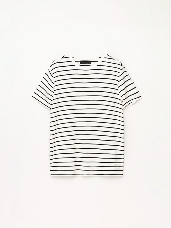 Striped Knitted 3 4 T Shirt T Shirts Clothing Man Lefties Uae