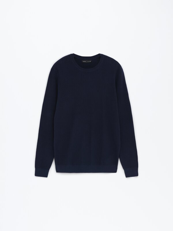 Textured knit sweater