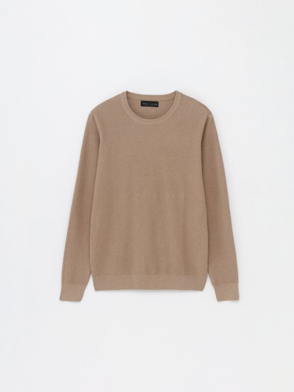 Textured knit sweater