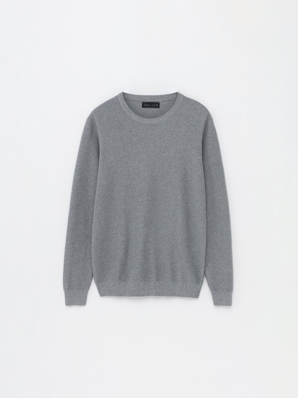 Textured knit sweater