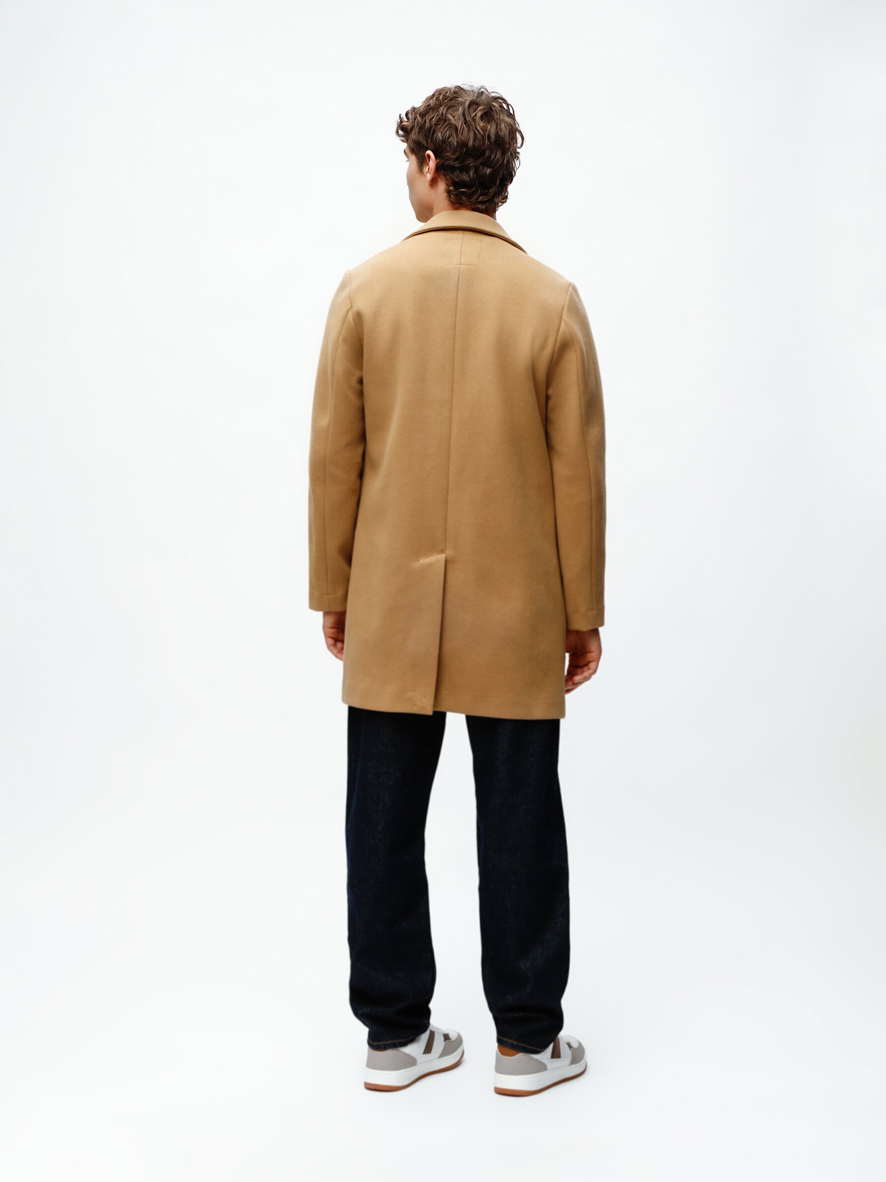 Camel store felt coat