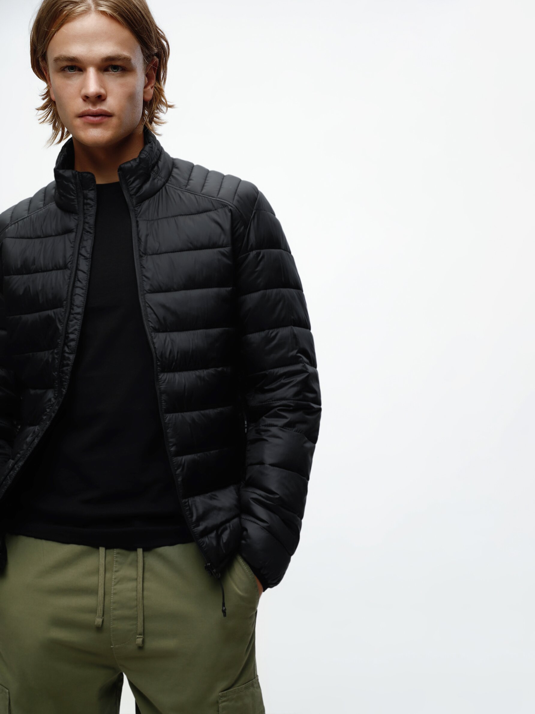 Black lightweight quilted outlet jacket