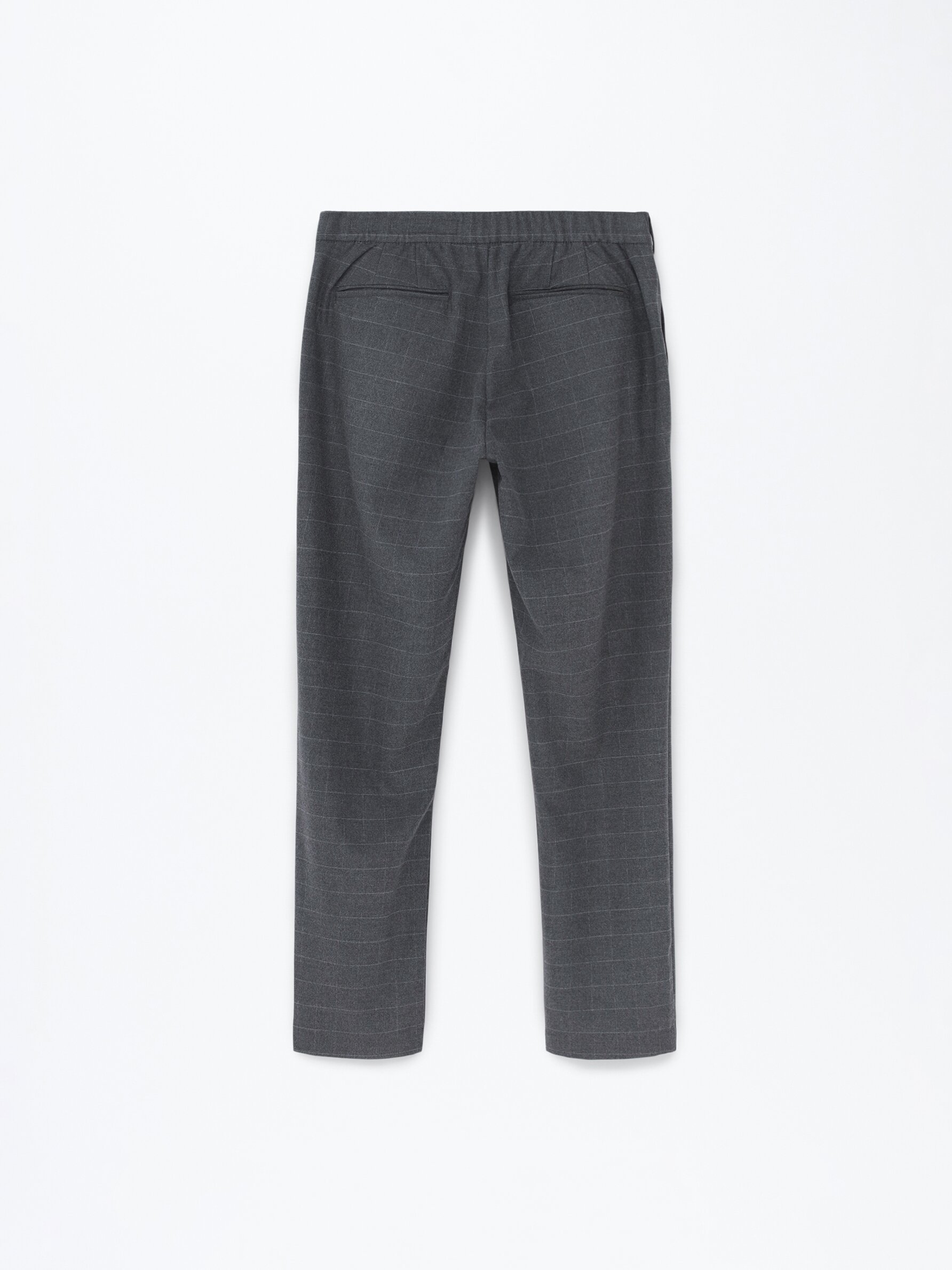 Mens Grey Mini Houndstooth Check Slim Fit Smart Trouser | Shop Mens Trousers  Online | Steel and Jelly