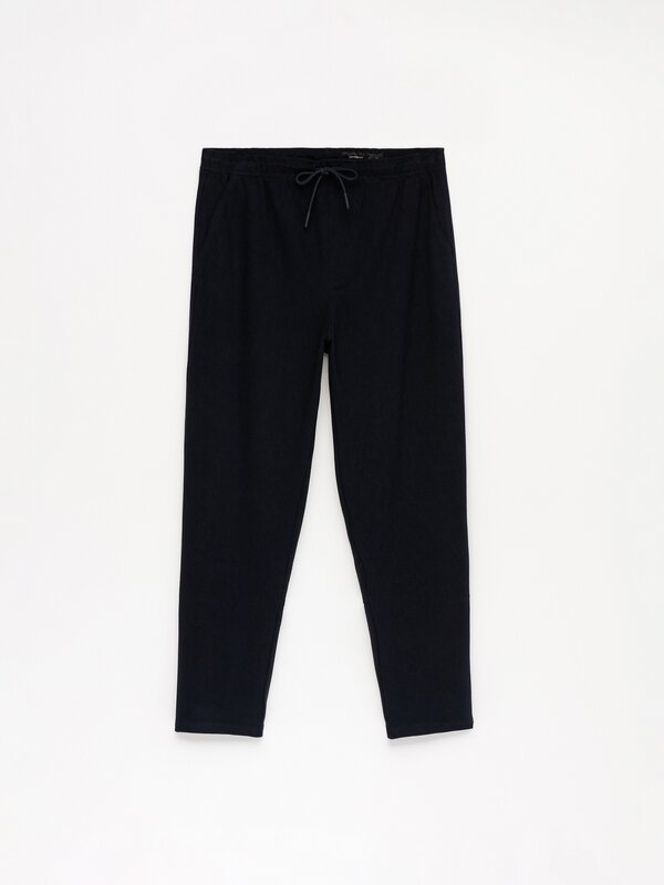 Textured jogging trousers