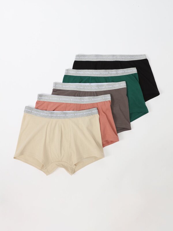 Pack of 5 pairs of basic boxers Underwear UNDERWEAR PYJAMAS