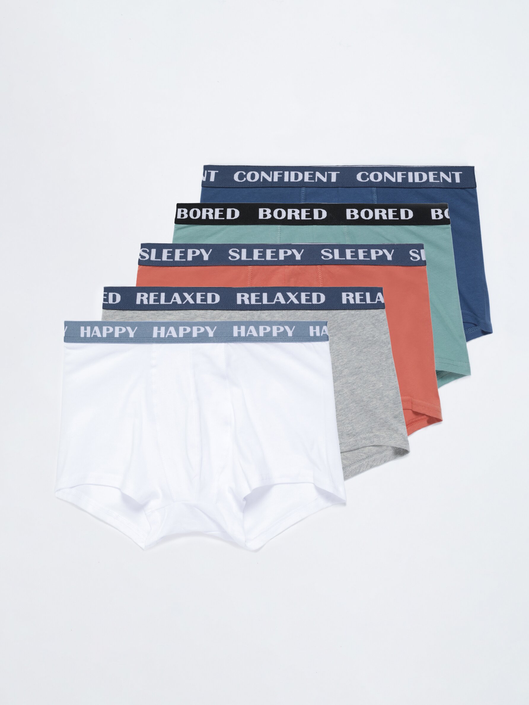 Pack of 5 pairs of plain boxers