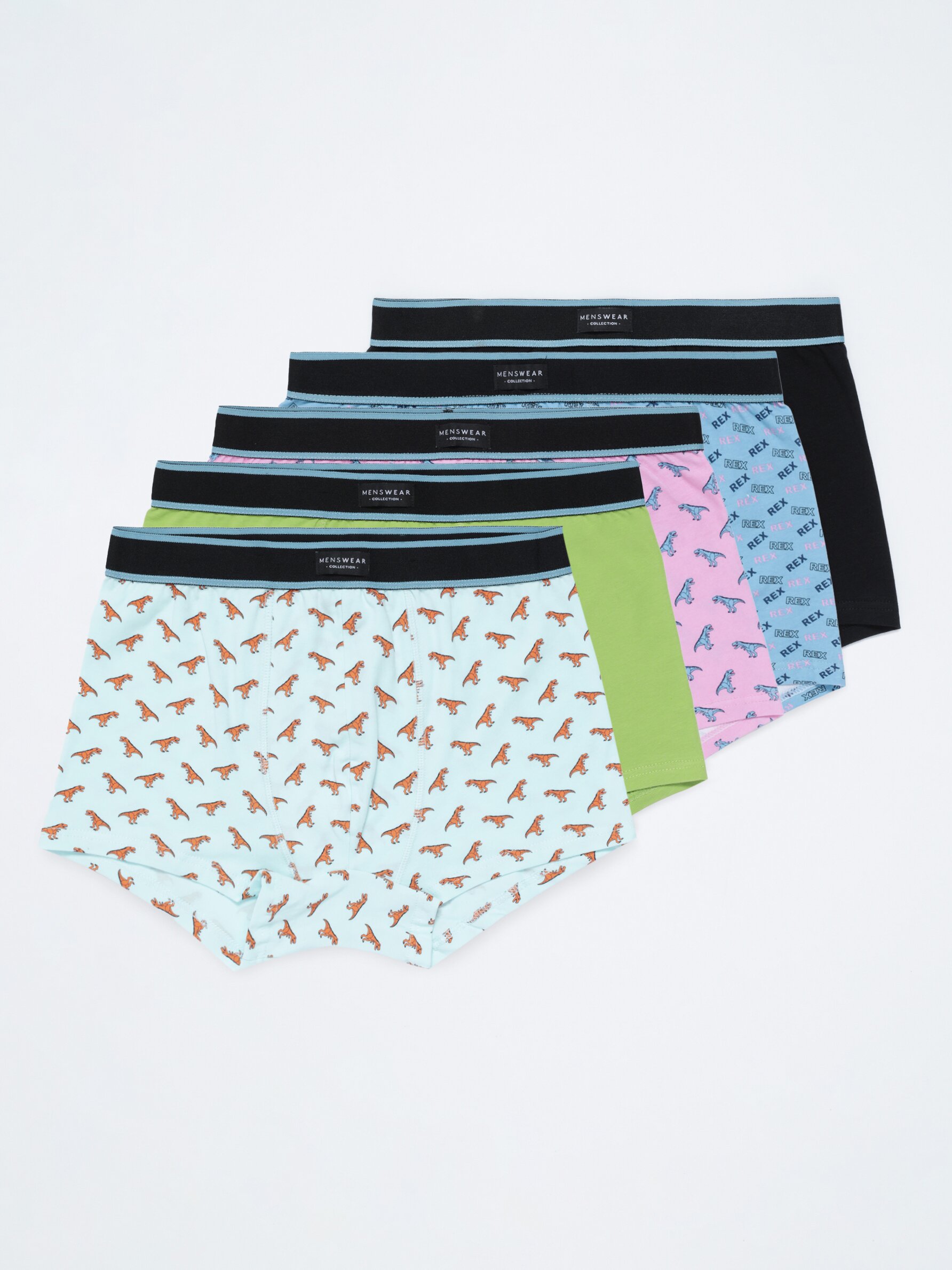 Pack of 5 pairs of contrast boxer briefs