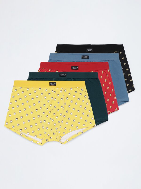 Pack of 5 pairs of contrast boxer briefs Briefs UNDERWEAR