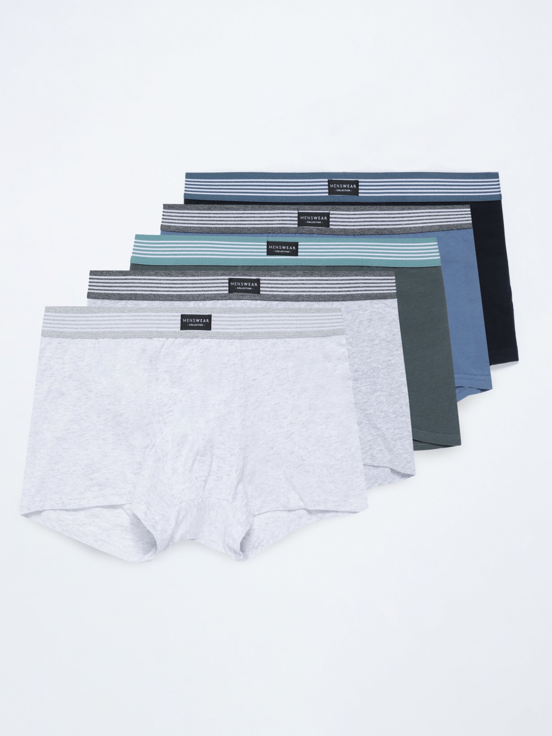 Pack of 5 plain boxers Boxers Underwear UNDERWEAR PYJAMAS