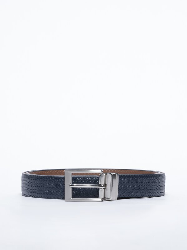 Braided faux leather belt