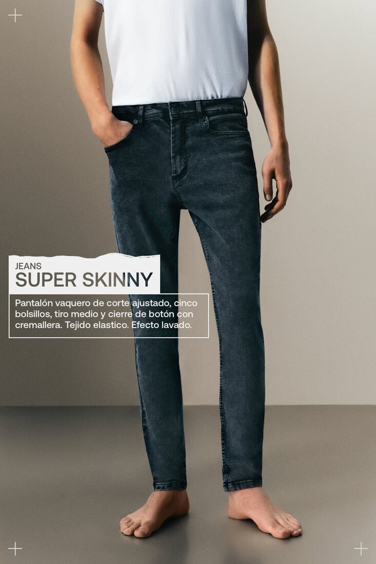 Vaqueros super skinny para hombre Lefties Nueva Colecci n