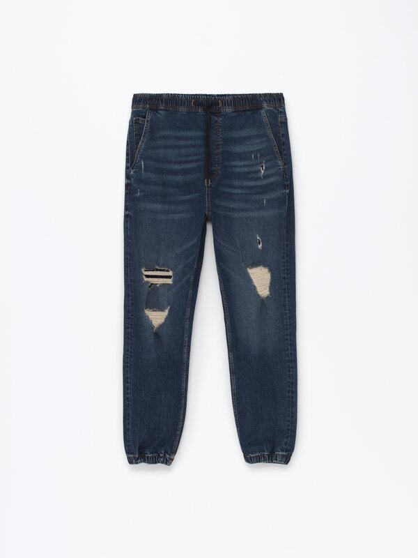 Ripped jogger jeans