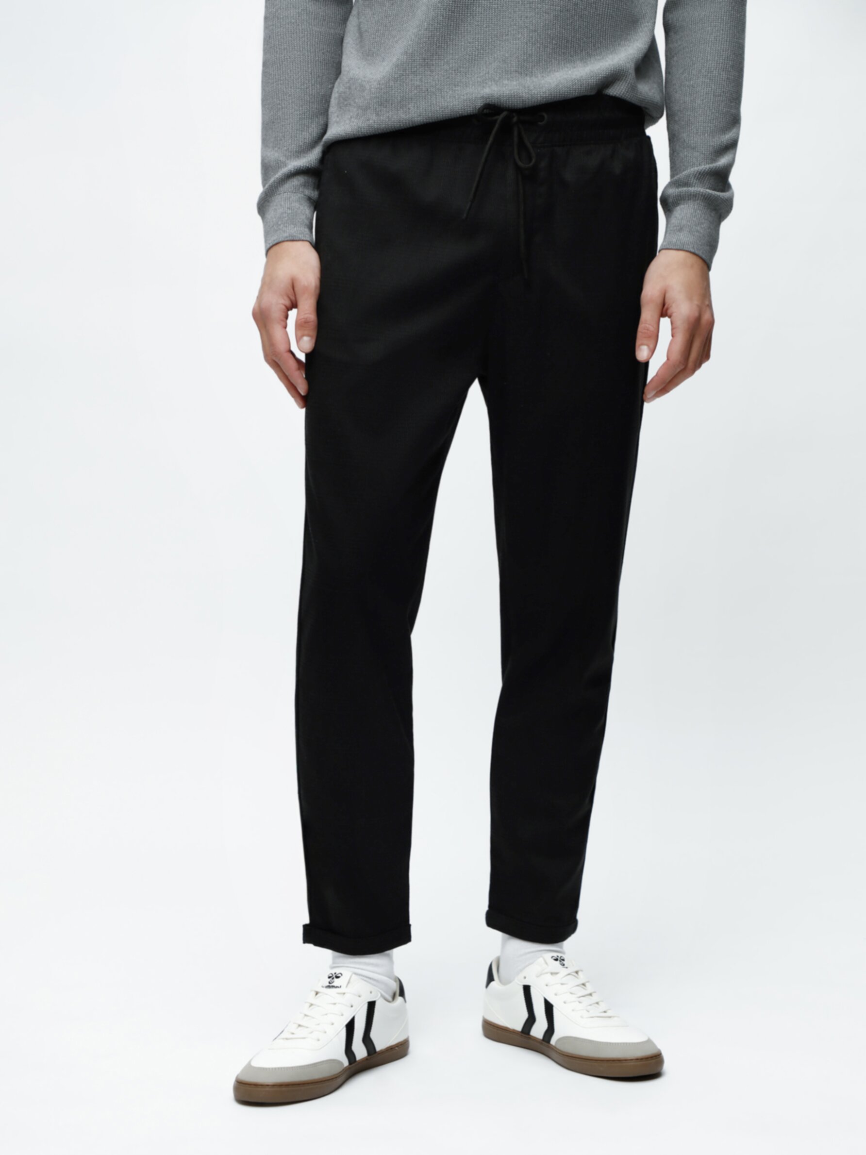 Mens smart sales black joggers