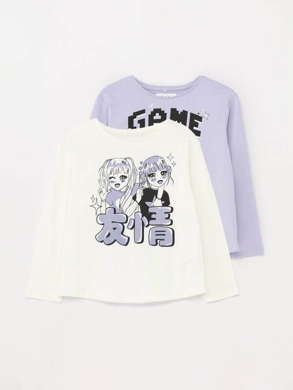 CAMISETA MANGA LARGA ESSENTIALS NIÑA