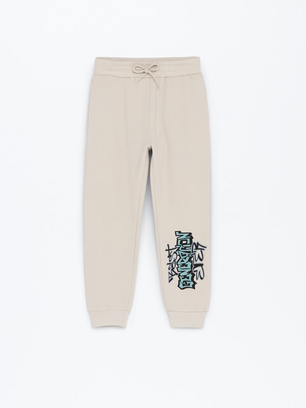 Printed tracksuit bottoms