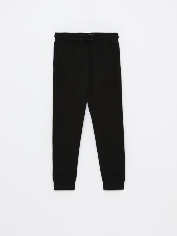 Plush jersey jogging online trousers