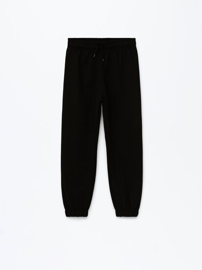 Plush jersey jogging online trousers