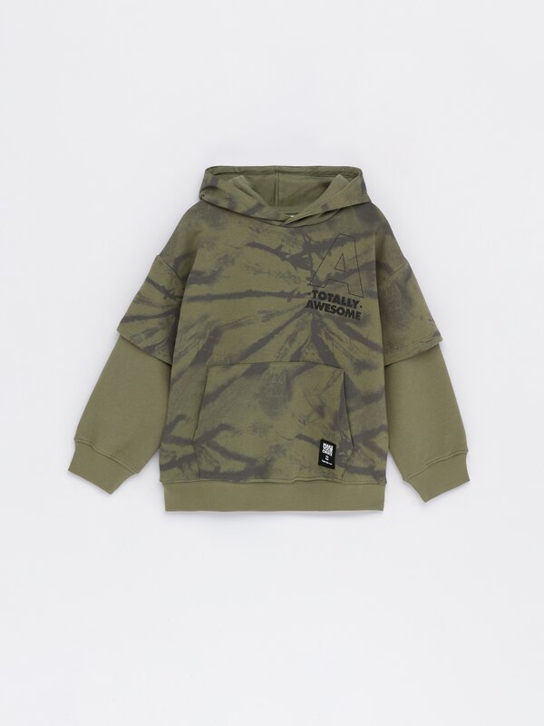 Sudadera estampada con capucha