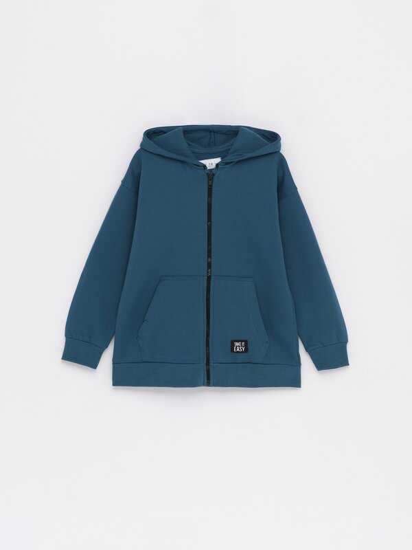 Chaqueta de felpa con capucha