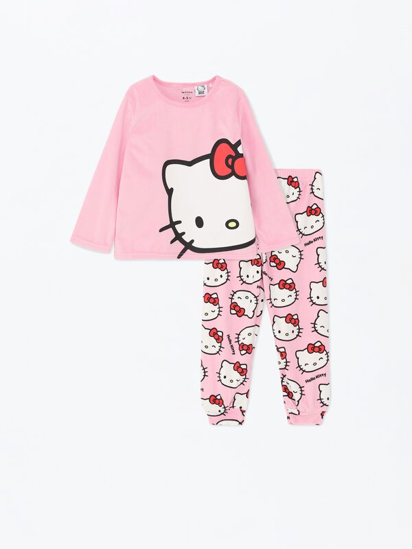 Pyjama Hello Kitty tendance de qualité supérieure - Pyjama Hello Kitty 100  % coton - Pyjama Hello Kitty - Short tendance pour femme - Robe d'été pour  femme, rose, M : : Mode