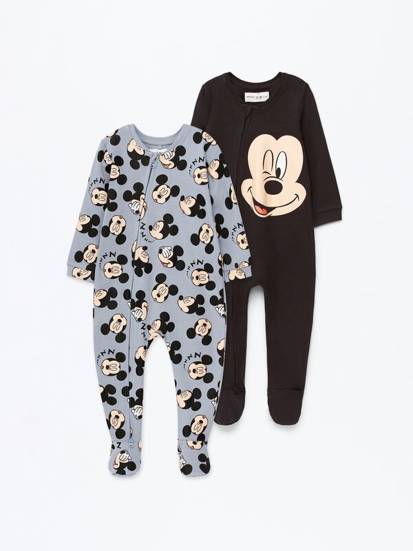 Pack of 2 Mickey Mouse ©Disney sleepsuits with zip