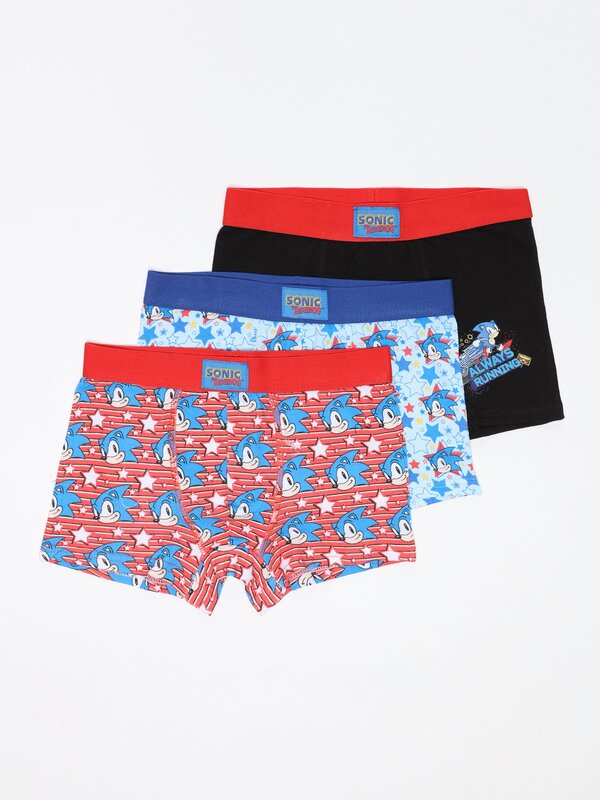 Pack of 3 pairs of Sonic Sega boxers Licensed Merch