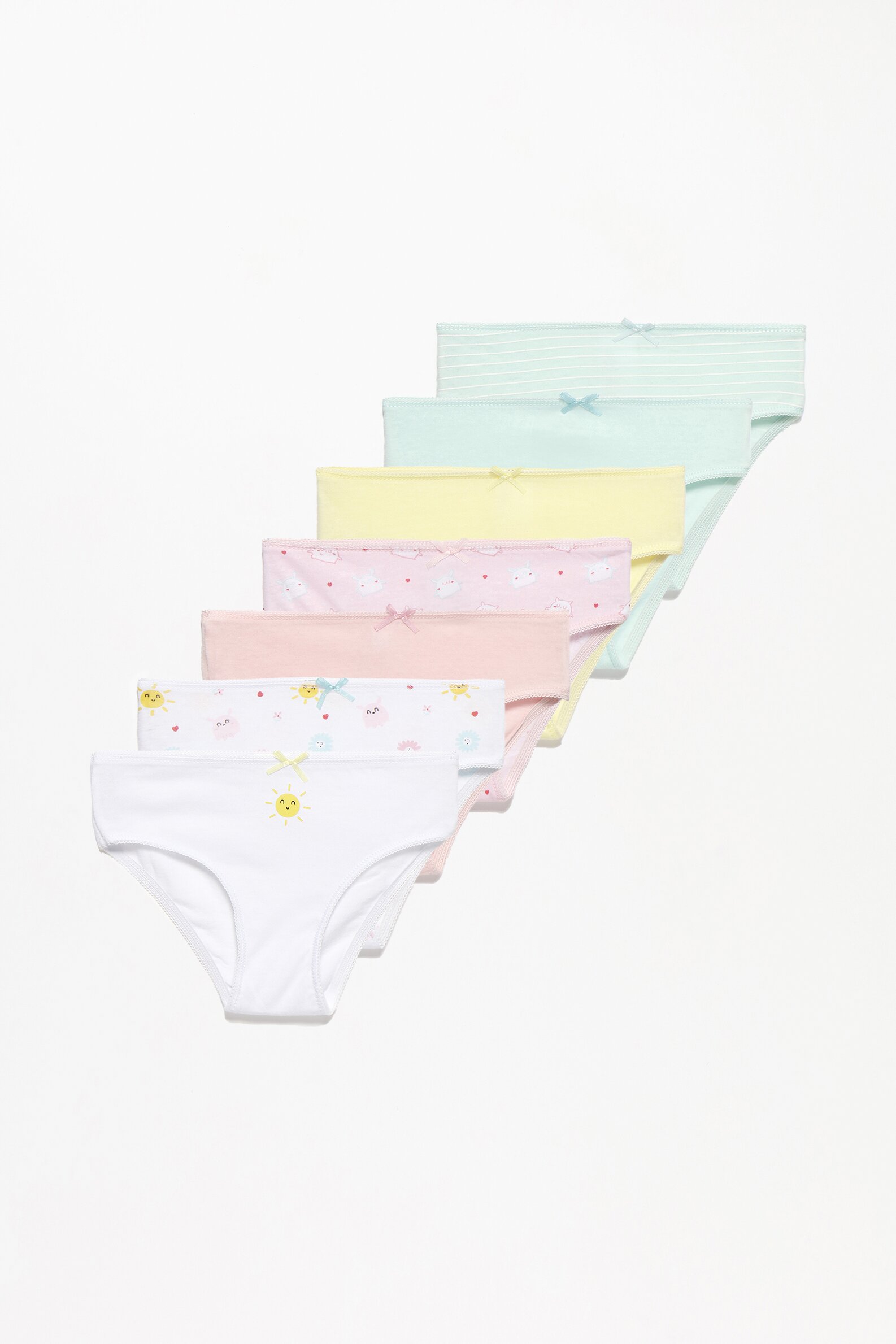 Pack of 7 classic flower and sun briefs