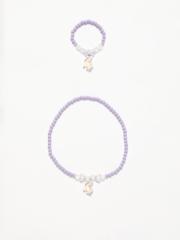 Unicorn necklace and bracelet pack