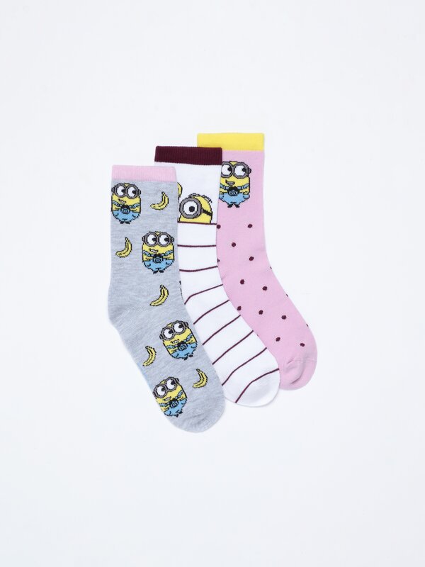 Pack de 5 pares de meias compridas dos Minions © UCS LLC